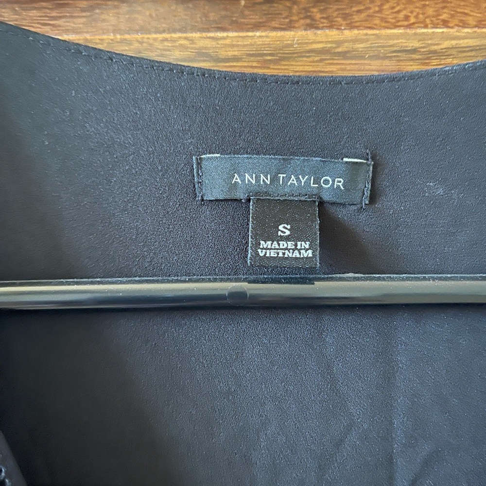 Ann Taylor black blouse size S